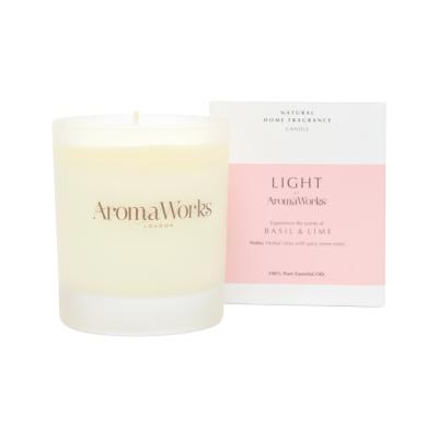 AromaWorks Light Candle Basil & Lime Medium 220g